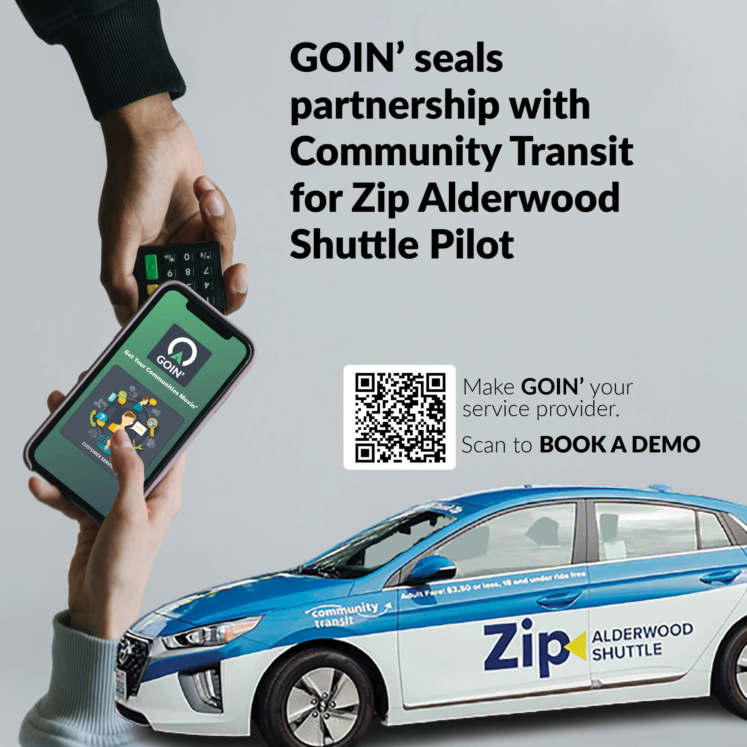 Community Transit Partners with GOIN’ for the Zip Alderwood Shuttle Pilot